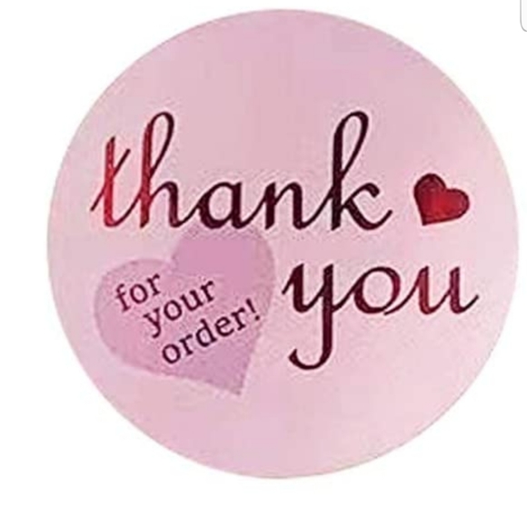 C... 100 ct 1.5" Lavender Thank you Stickers - Picture 2 of 9